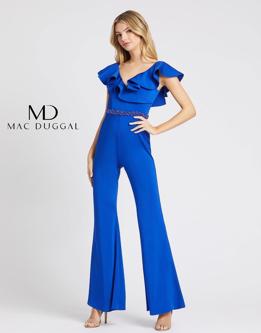 Style 67384L Mac Duggal Size 6 Prom Royal Blue Romper/jumpsuit Dress on Queenly