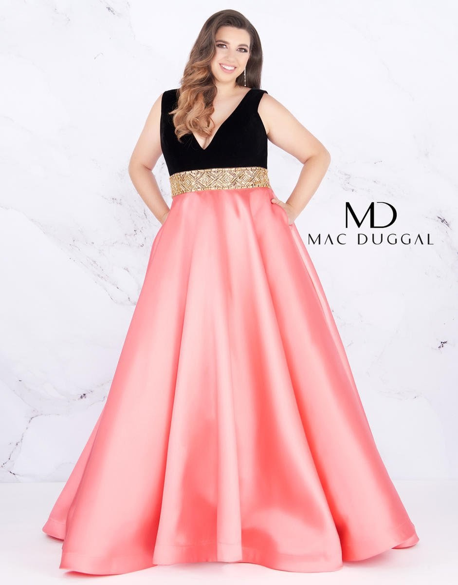 Style 66787F Mac Duggal Pink Size 30 Tall Height Suede Velvet Prom A-line Dress on Queenly