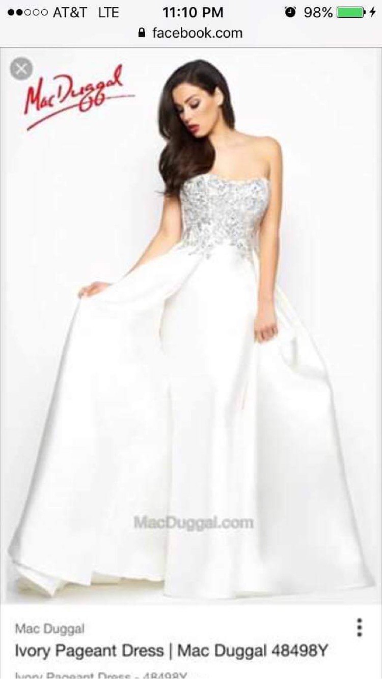 Mac Duggal Size 2 Prom Strapless White Floor Length Maxi on Queenly