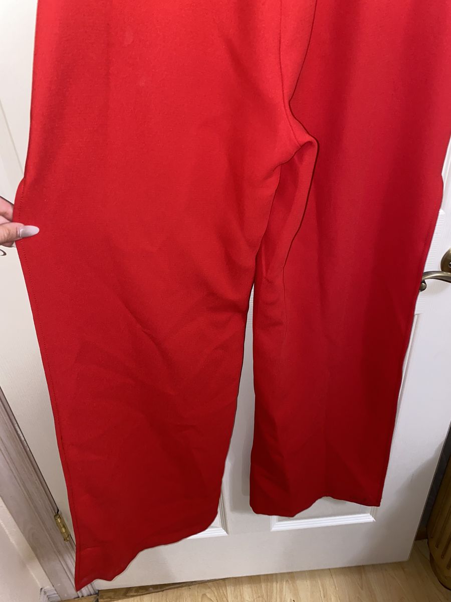 Size 6 Red Formal Jumpsuit on Queenly