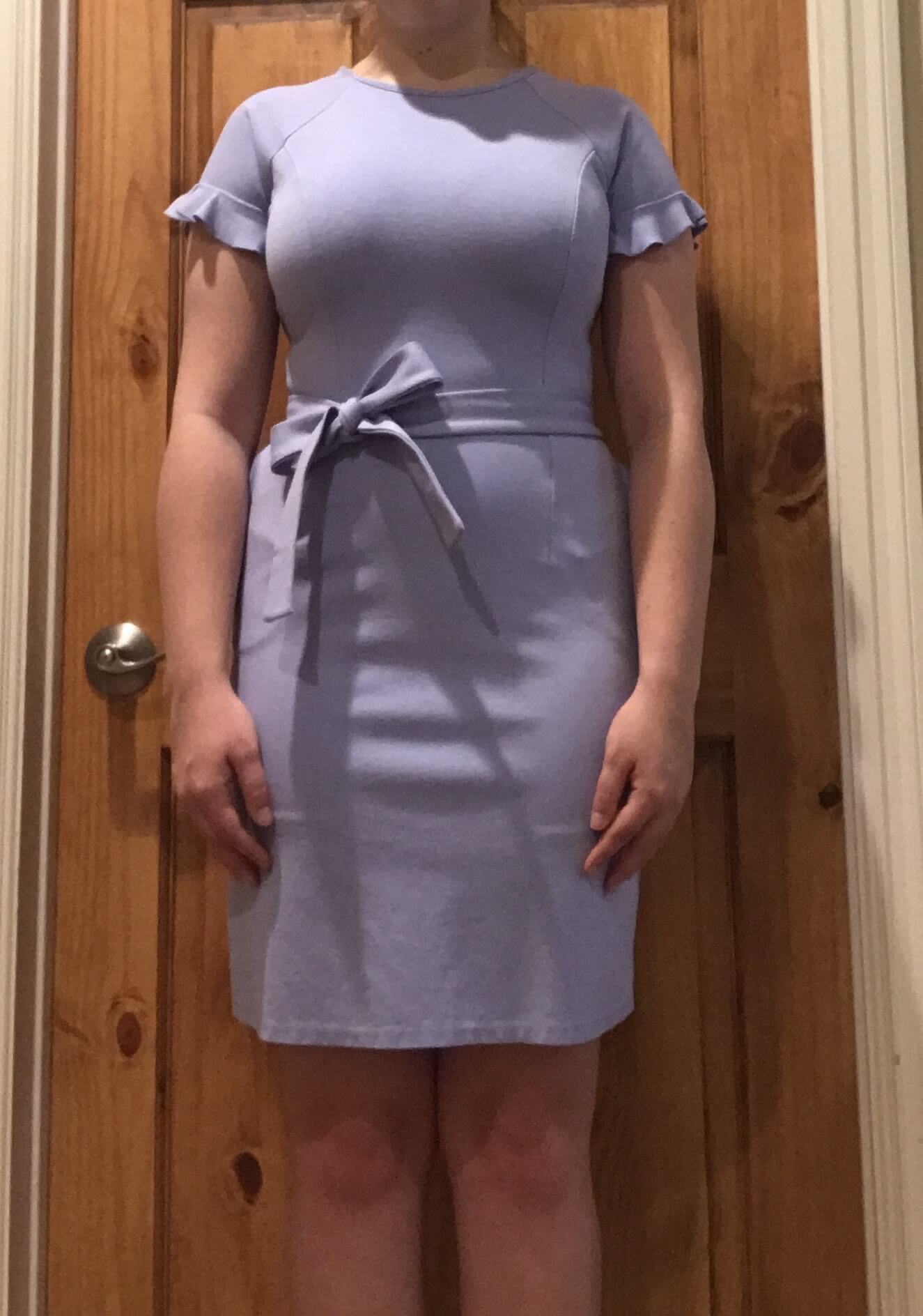 Size 4 Wedding Guest Blue Cocktail Dress on Queenly