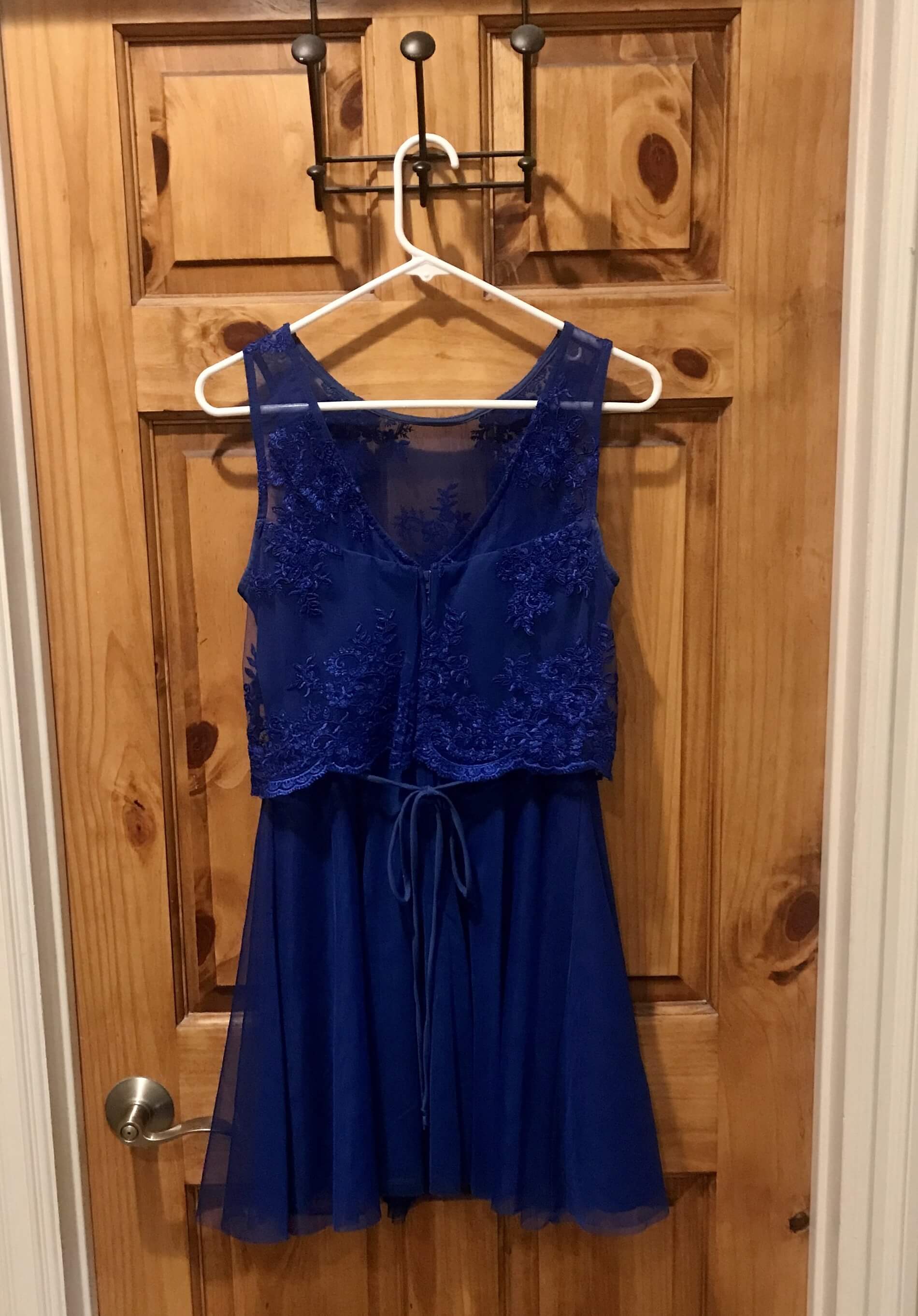 Teeze Me Size 4 Homecoming Lace Royal Blue Cocktail Dress on Queenly