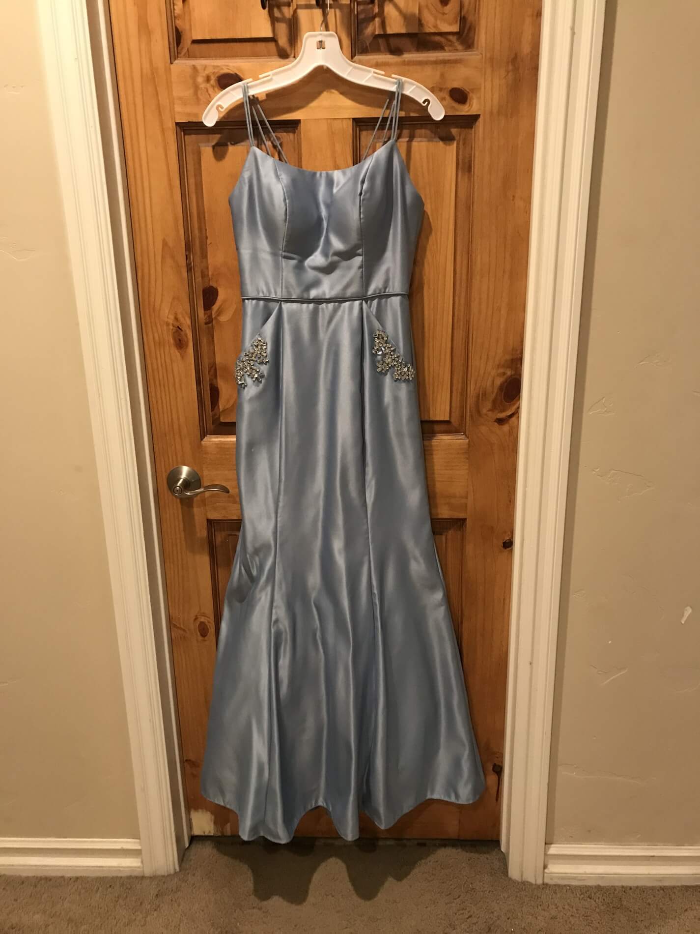 Size 4 Light Blue Mermaid Dress on Queenly