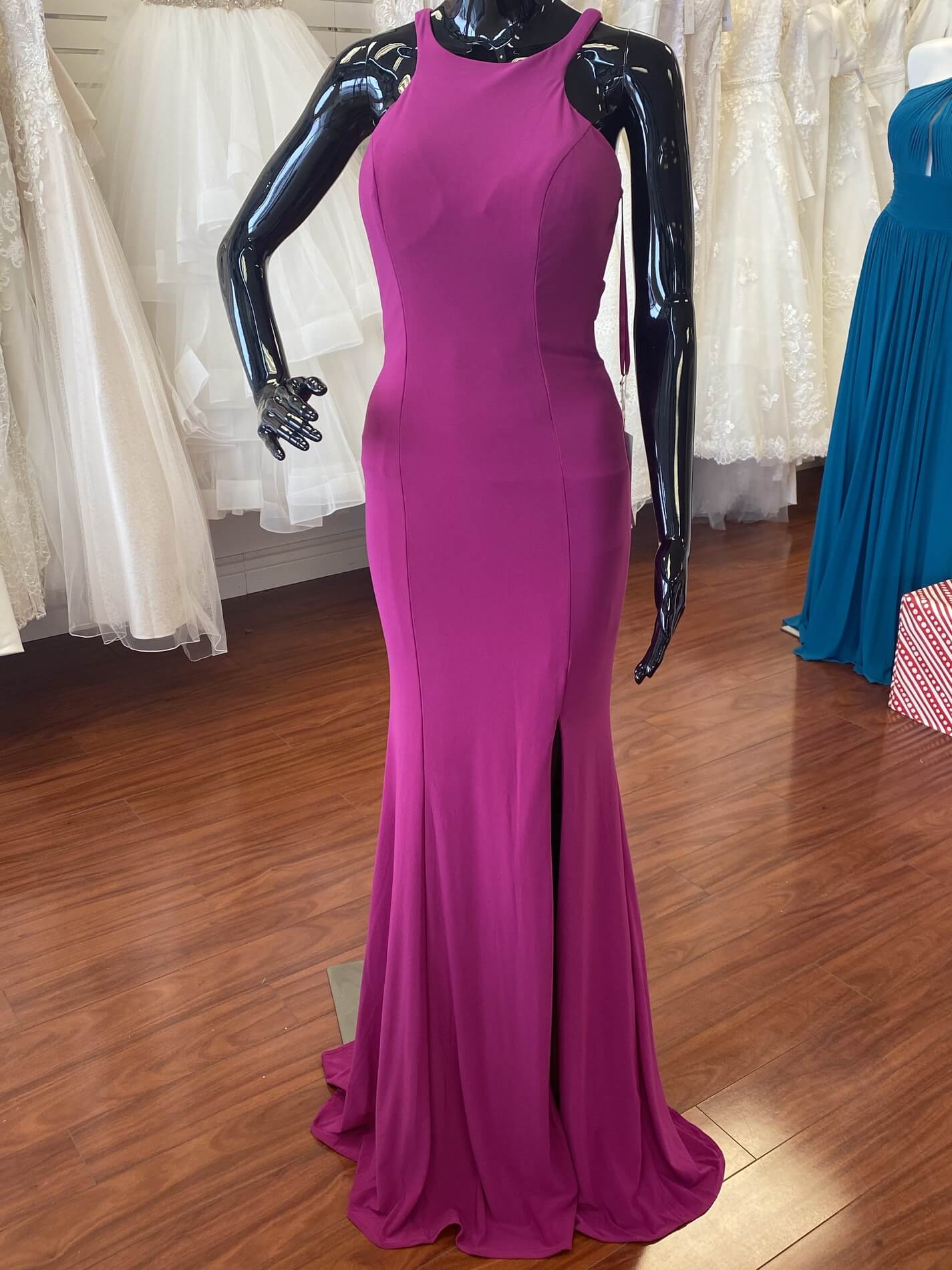 Size 0 Hot Pink Floor Length Maxi on Queenly