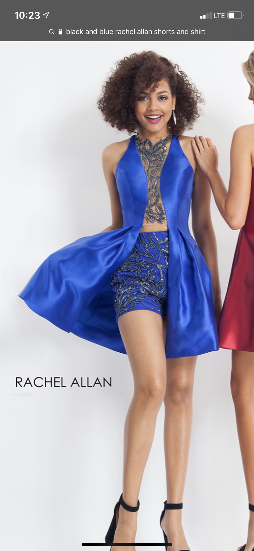 Rachel Allan Size 4 Fun Fashion Blue Formal Jumpsuit on Queenly