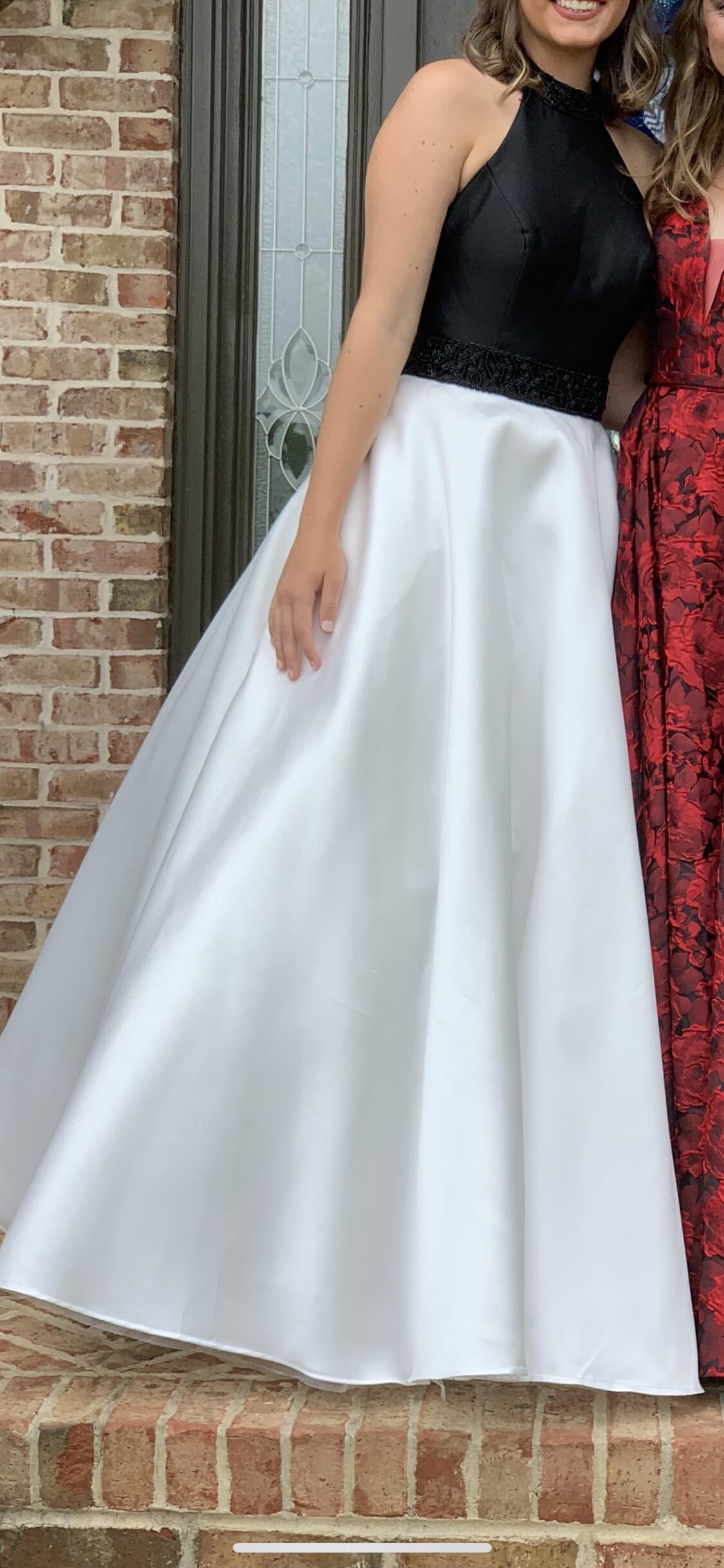 Size 6 Prom Halter Multicolor Ball Gown on Queenly