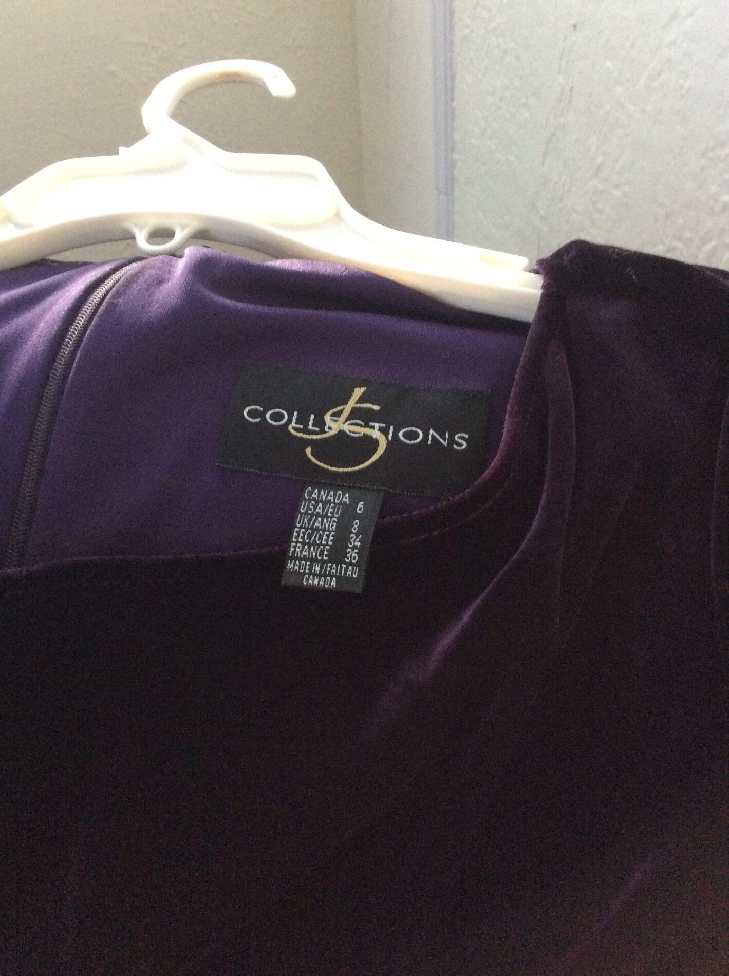 Size 6 Velvet Purple A-line Dress on Queenly