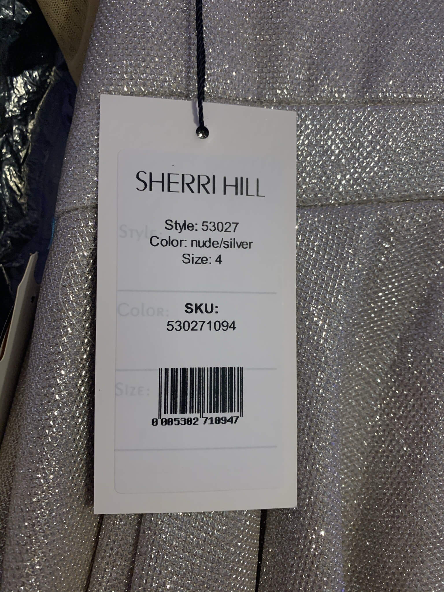 Sherri Hill Size 4 Homecoming Sheer Silver Cocktail Dress on Queenly