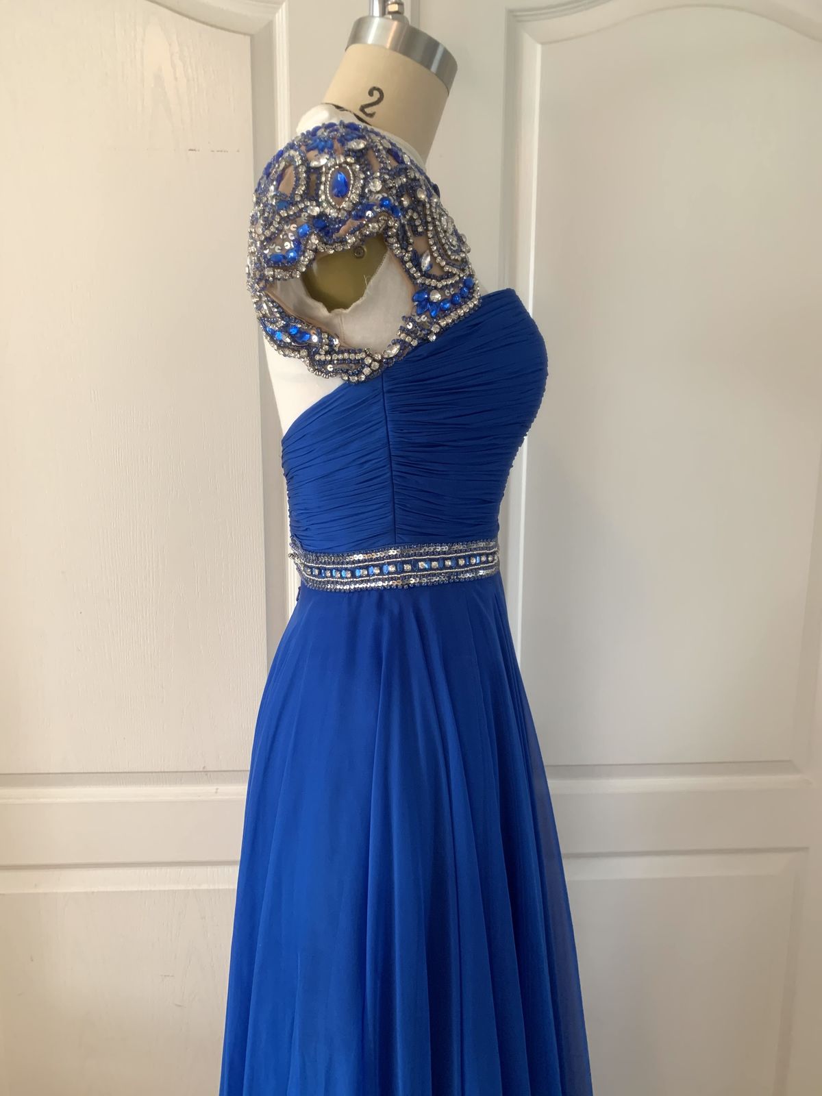 Sherri Hill Size 00 Pageant Royal Blue Floor Length Maxi on Queenly