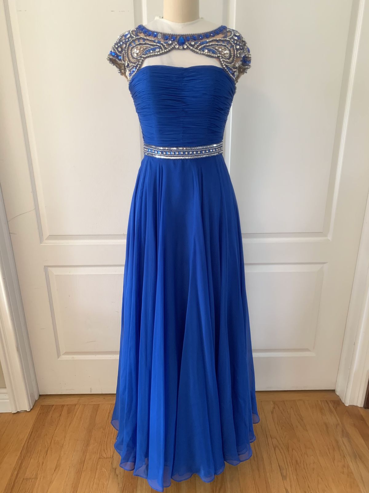 Sherri Hill Size 00 Pageant Royal Blue Floor Length Maxi on Queenly