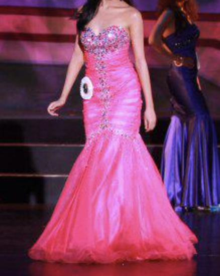 Size 2 Pageant Strapless Hot Pink Mermaid Dress on Queenly