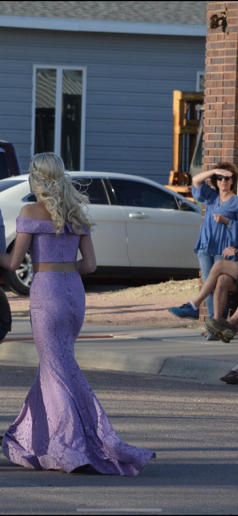 La Femme Purple Size 2 Lavender Prom Mermaid Dress on Queenly