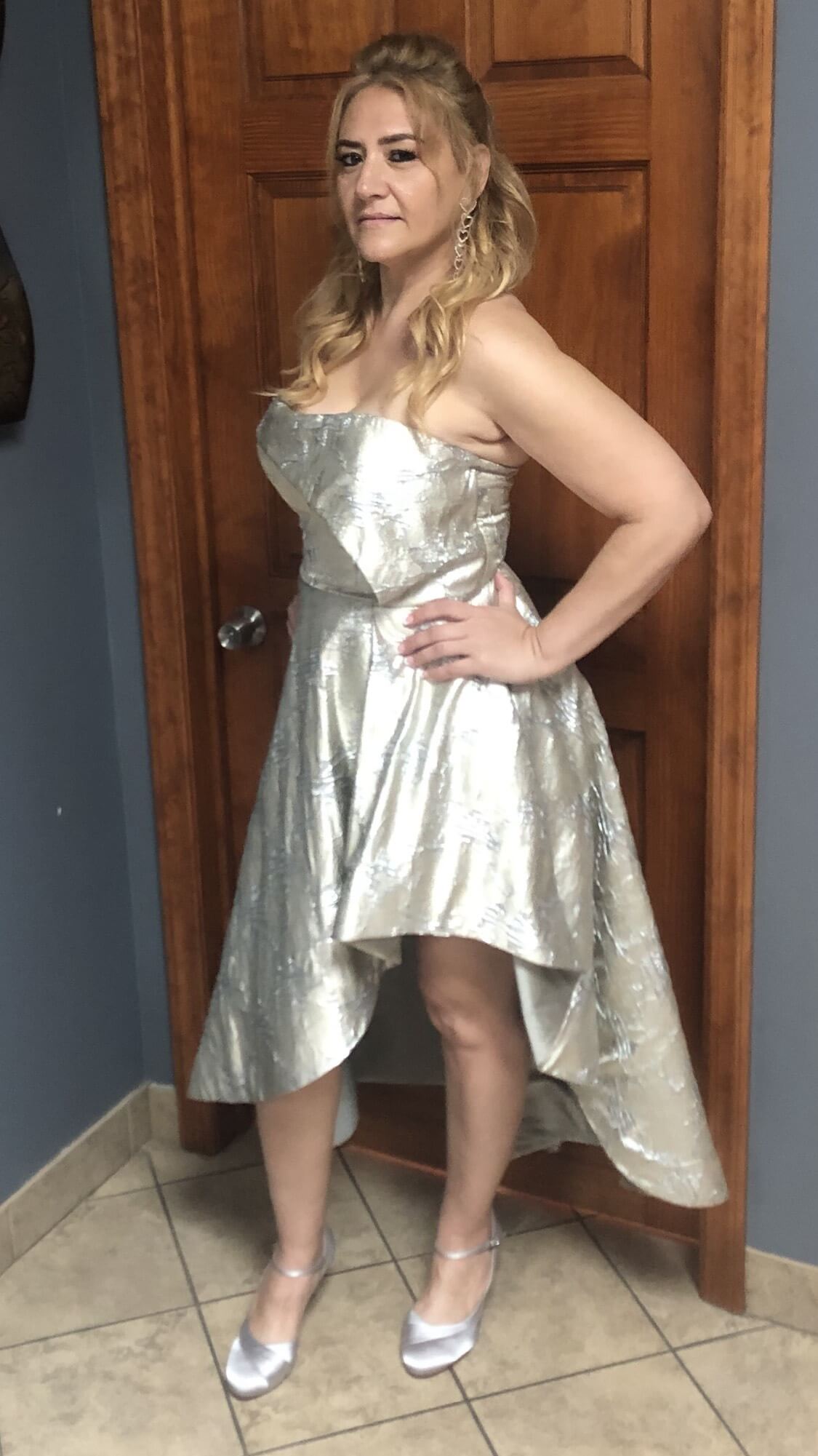 Size 10 Silver Mermaid Dress on Queenly