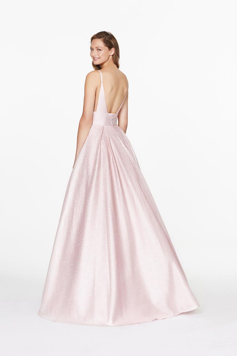 Style 20094 Angela and Alison Size 2 Prom Plunge Light Pink A-line Dress on Queenly