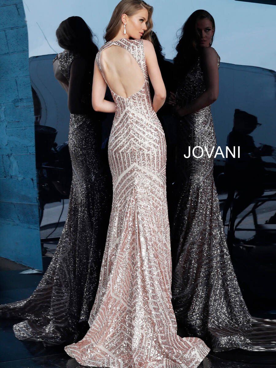 Style 64807 Jovani Size 6 Prom Rose Gold Mermaid Dress on Queenly