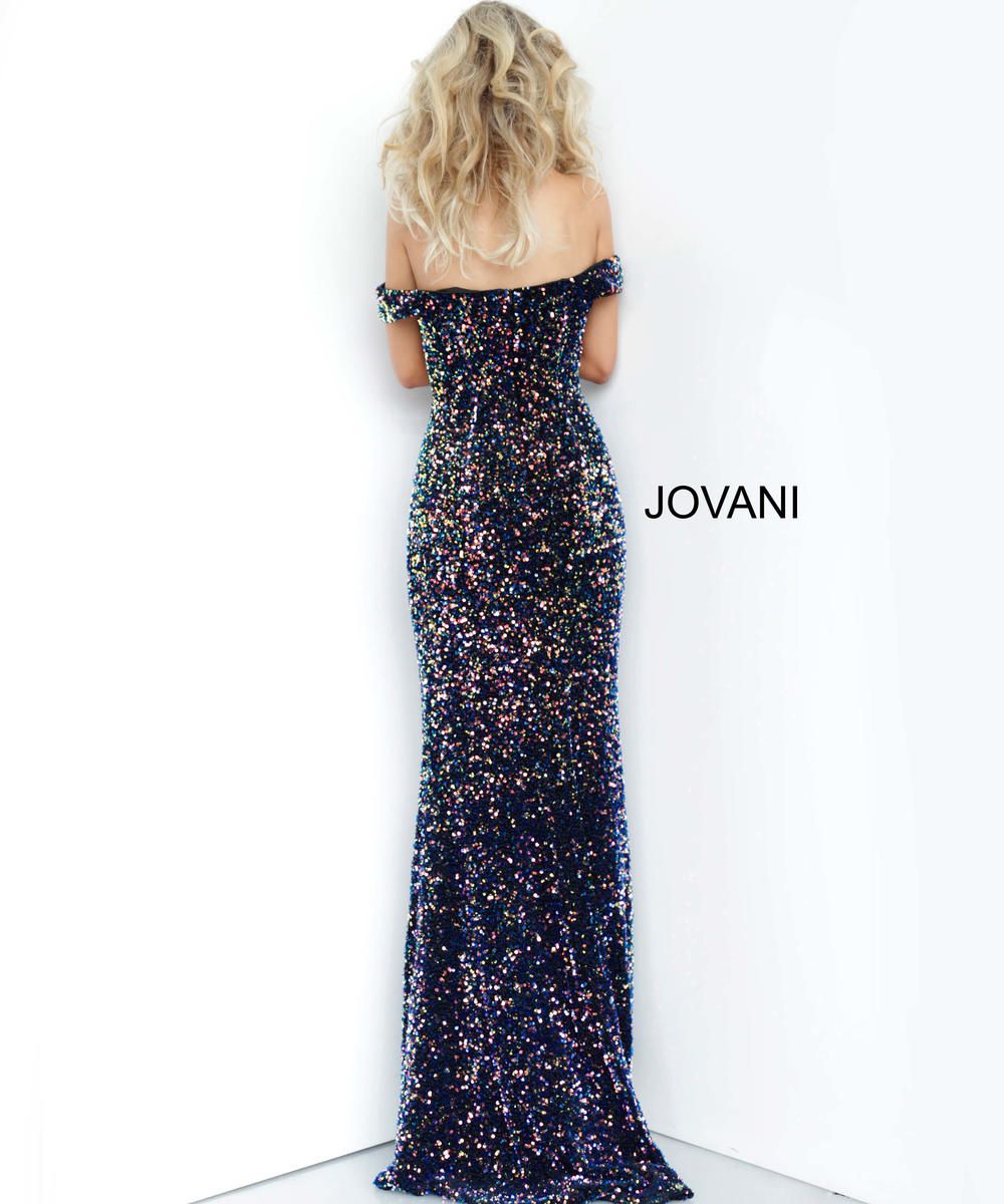 Style 2102 Jovani Size 2 Prom Off The Shoulder Multicolor Floor Length Maxi on Queenly
