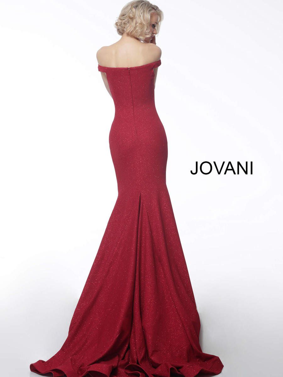 Style 55187 Jovani Size 2 Prom Off The Shoulder Red Mermaid Dress on Queenly