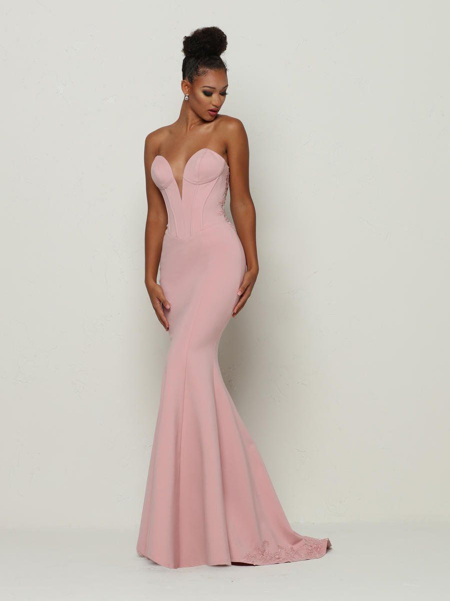 Grey Pink Sequence Gown