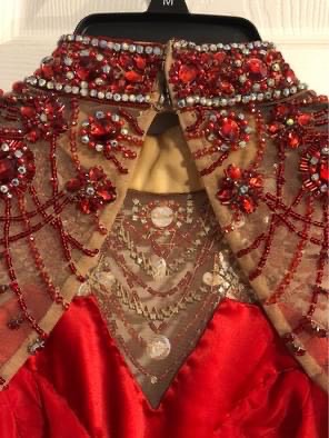 Renaissance Bridals Size 2 Prom High Neck Sequined Red Mermaid Dress on Queenly