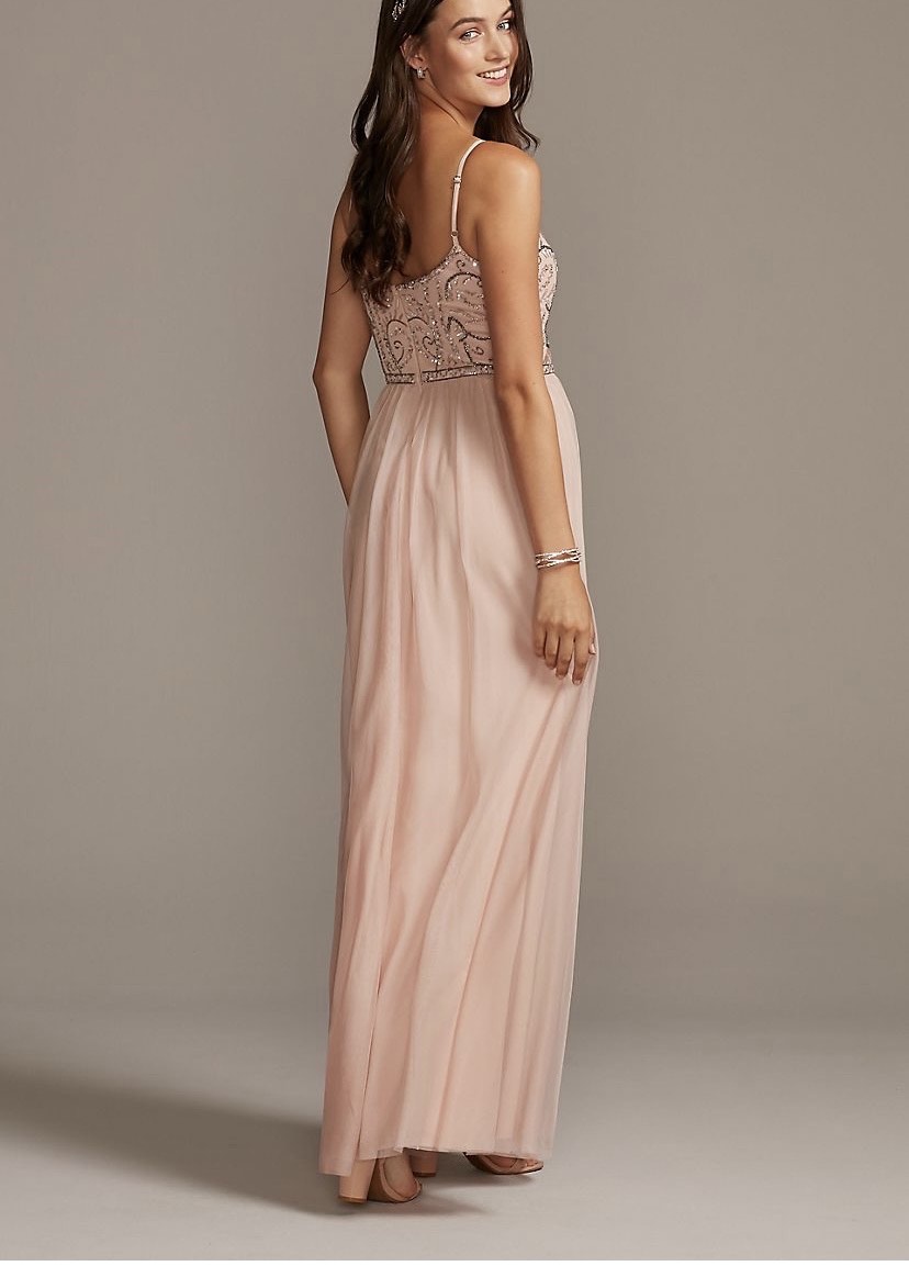 Size 4 Prom Plunge Light Pink Floor Length Maxi on Queenly