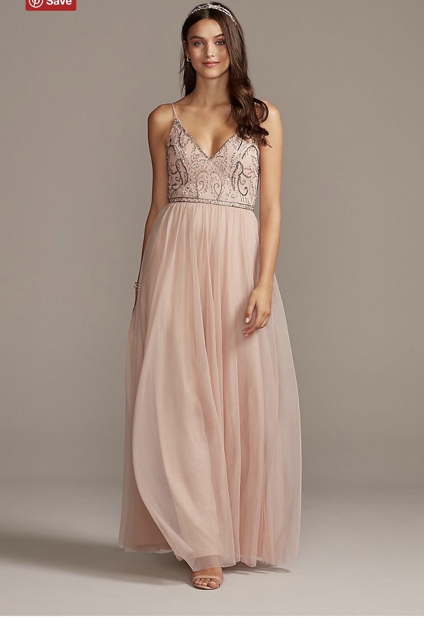 Size 4 Prom Plunge Light Pink Floor Length Maxi on Queenly