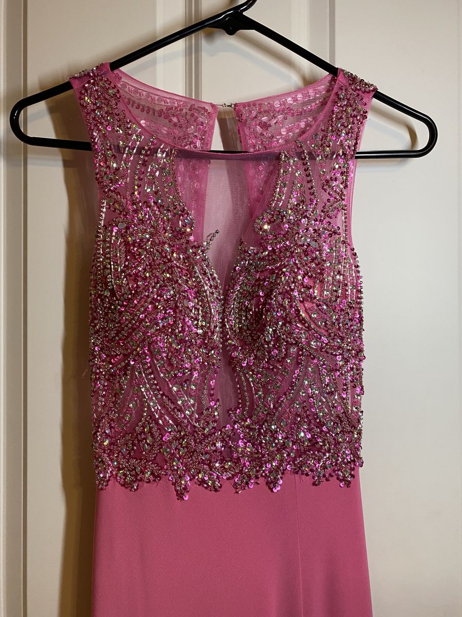 MoriLee Size 0 Sheer Pink Mermaid Dress on Queenly