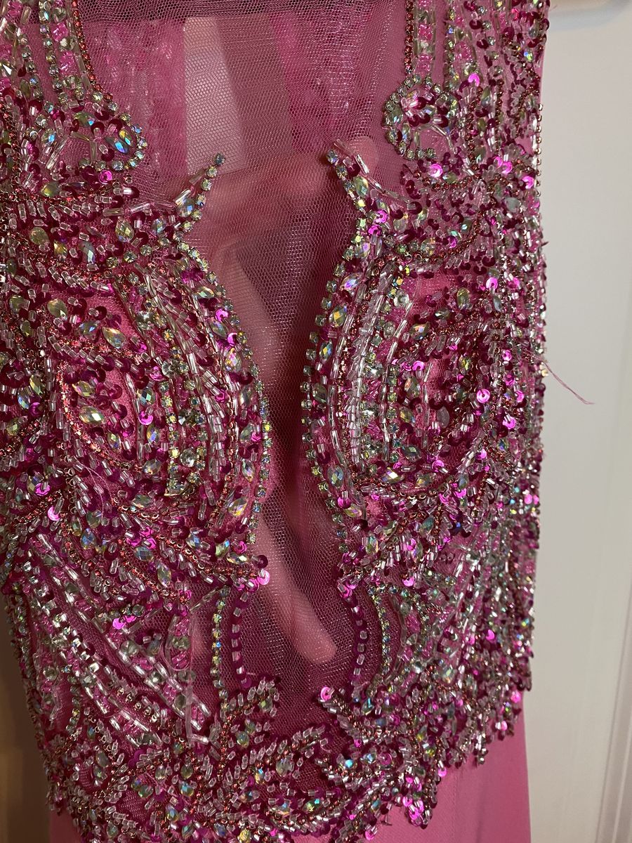 MoriLee Size 0 Sheer Pink Mermaid Dress on Queenly