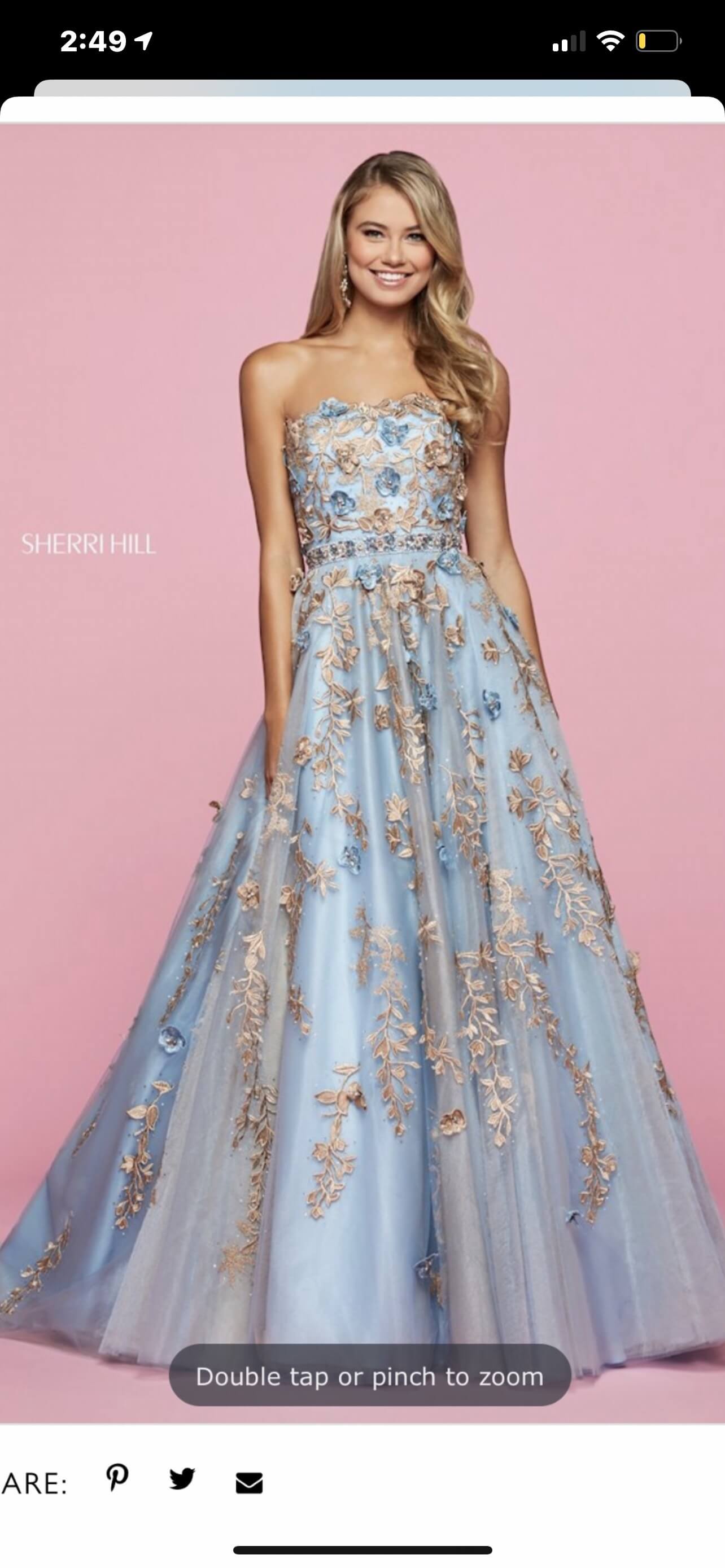 Size 4 Prom Strapless Sequined Light Blue Ball Gown on Queenly
