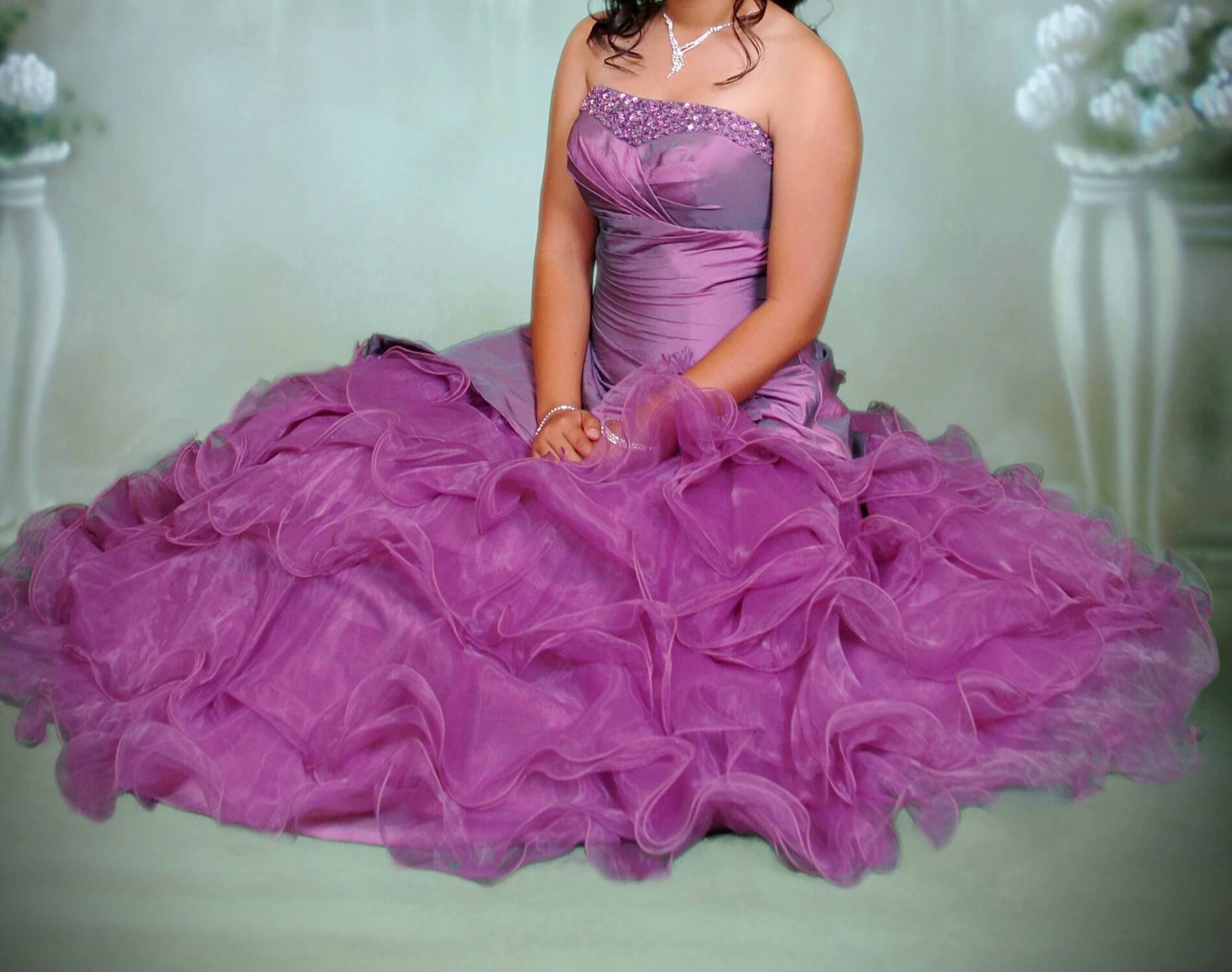 Size 4 Prom Strapless Purple Ball Gown on Queenly