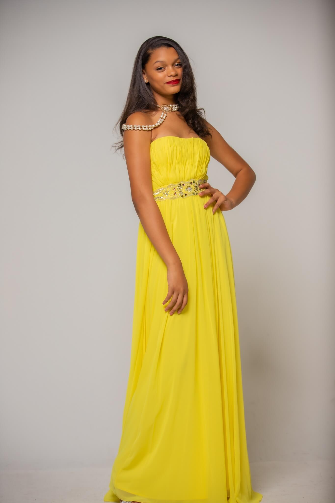 HOUSE OF LA'RUE  Size 6 Prom Strapless Yellow Floor Length Maxi on Queenly