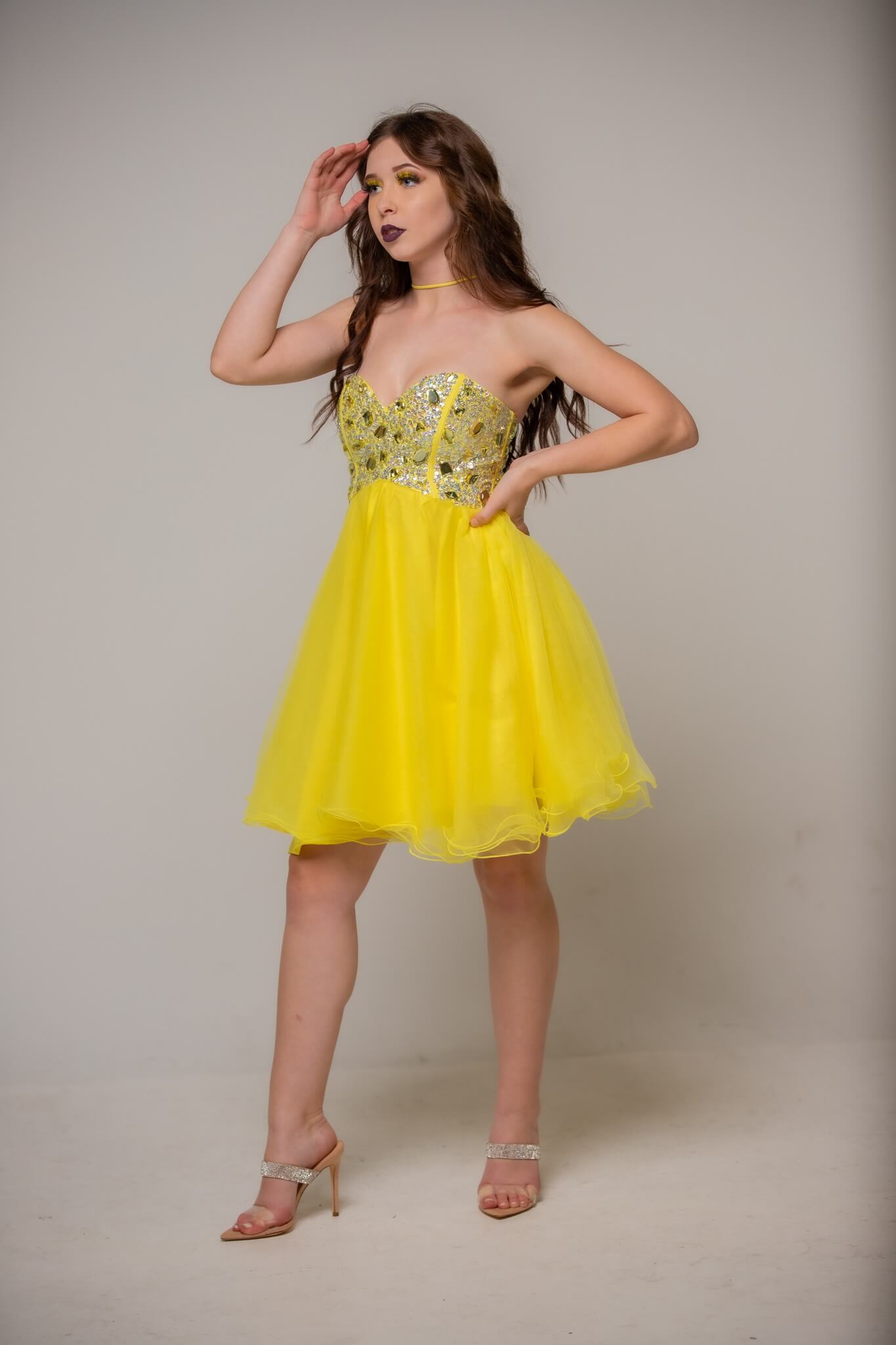 HOUSE OF LA'RUE  Yellow Size 6 Homecoming Strapless Cocktail Dress on Queenly