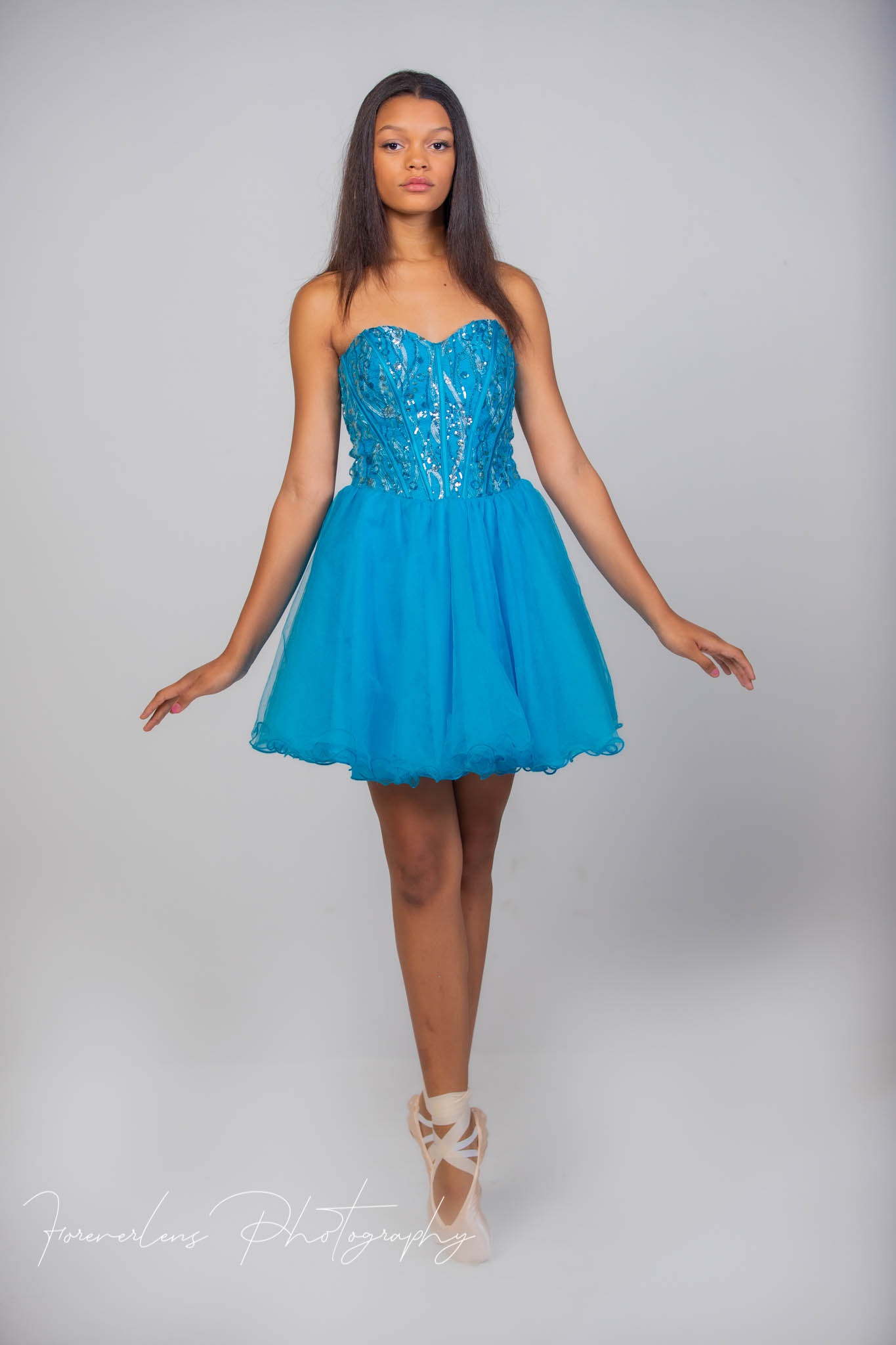 House of La'Rue  Size 4 Homecoming Strapless Blue Cocktail Dress on Queenly