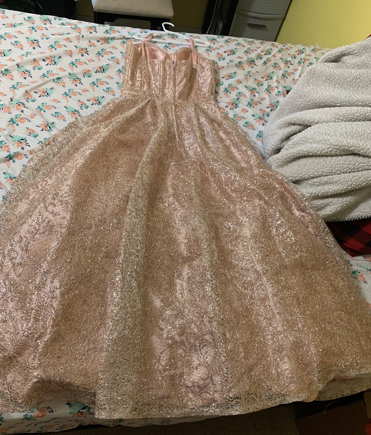 Size 2 Prom Strapless Light Pink Ball Gown on Queenly