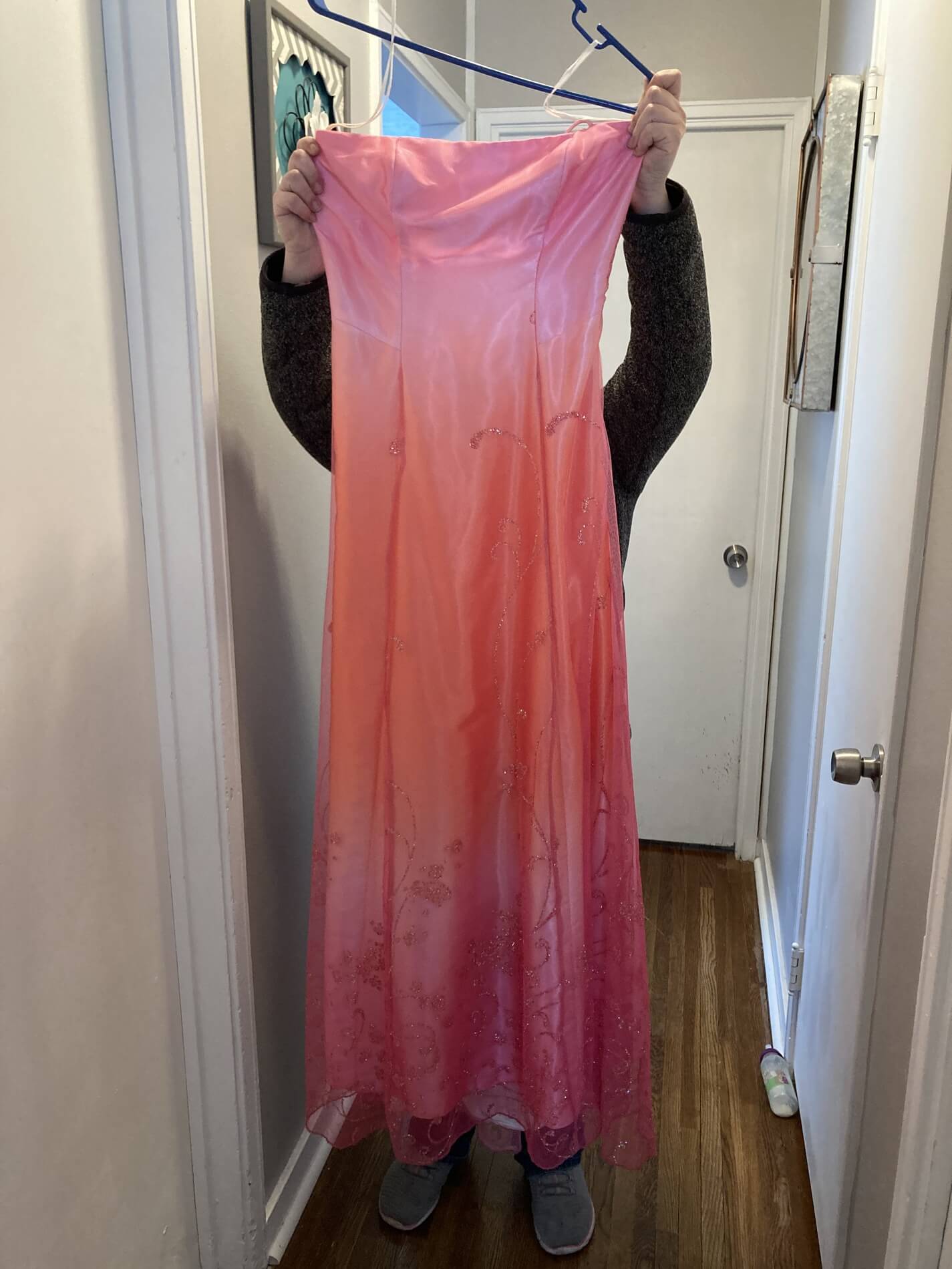 Size 8 Prom Strapless Pink Floor Length Maxi on Queenly