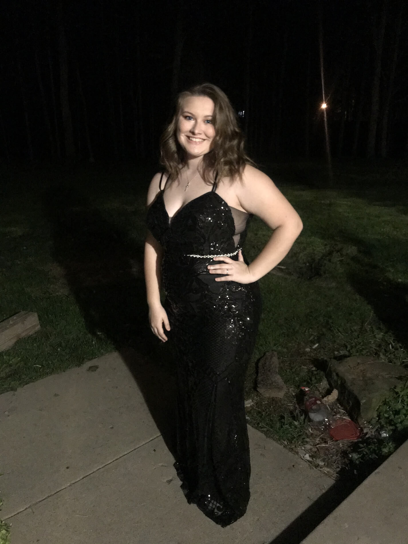 Size 12 Prom Black Floor Length Maxi on Queenly