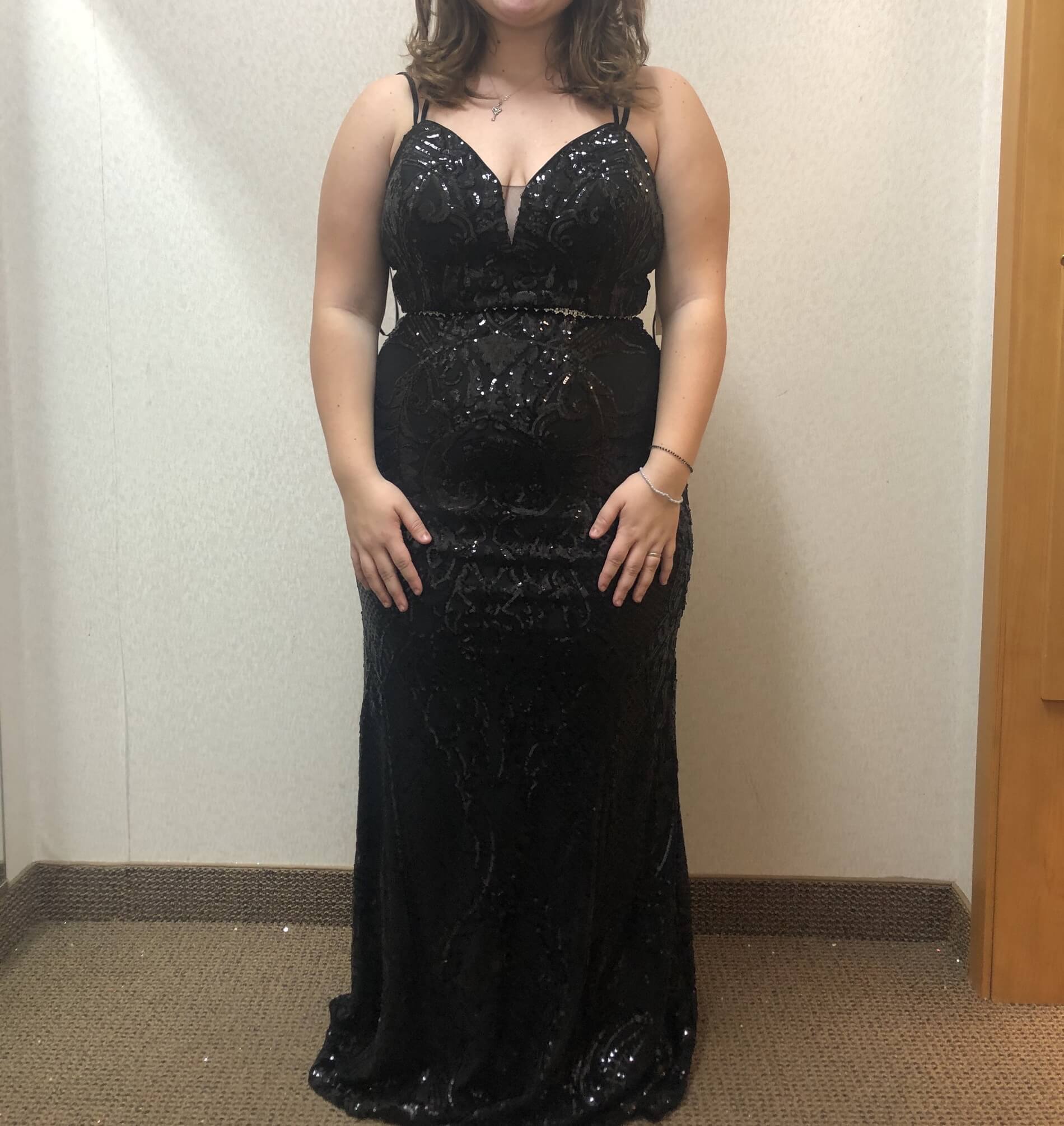 Size 12 Prom Black Floor Length Maxi on Queenly
