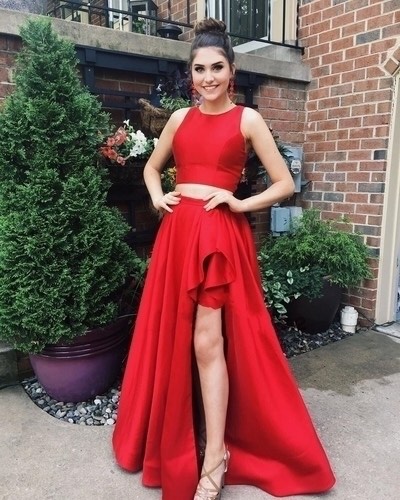 Sherri Hill Size 4 Pageant Satin Red A-line Dress on Queenly