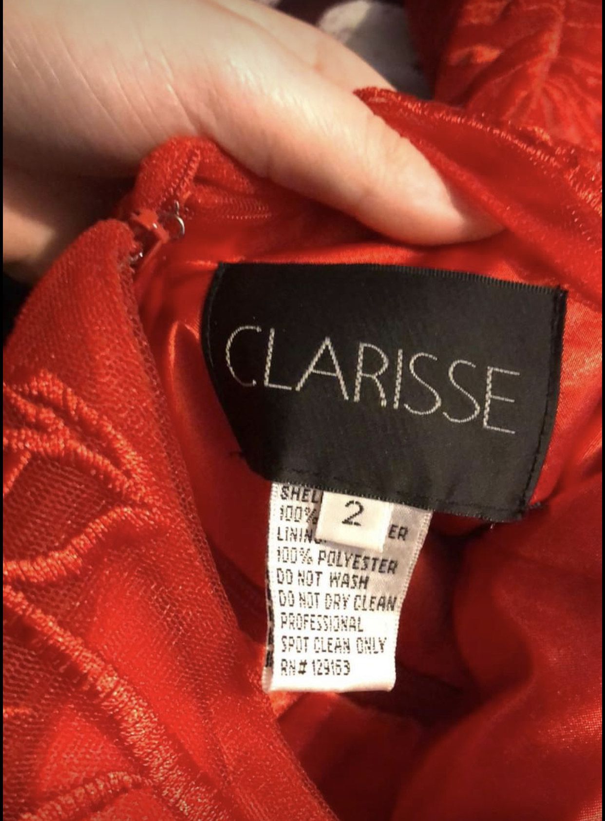 Clarisse Size 2 Prom Plunge Red Floor Length Maxi on Queenly