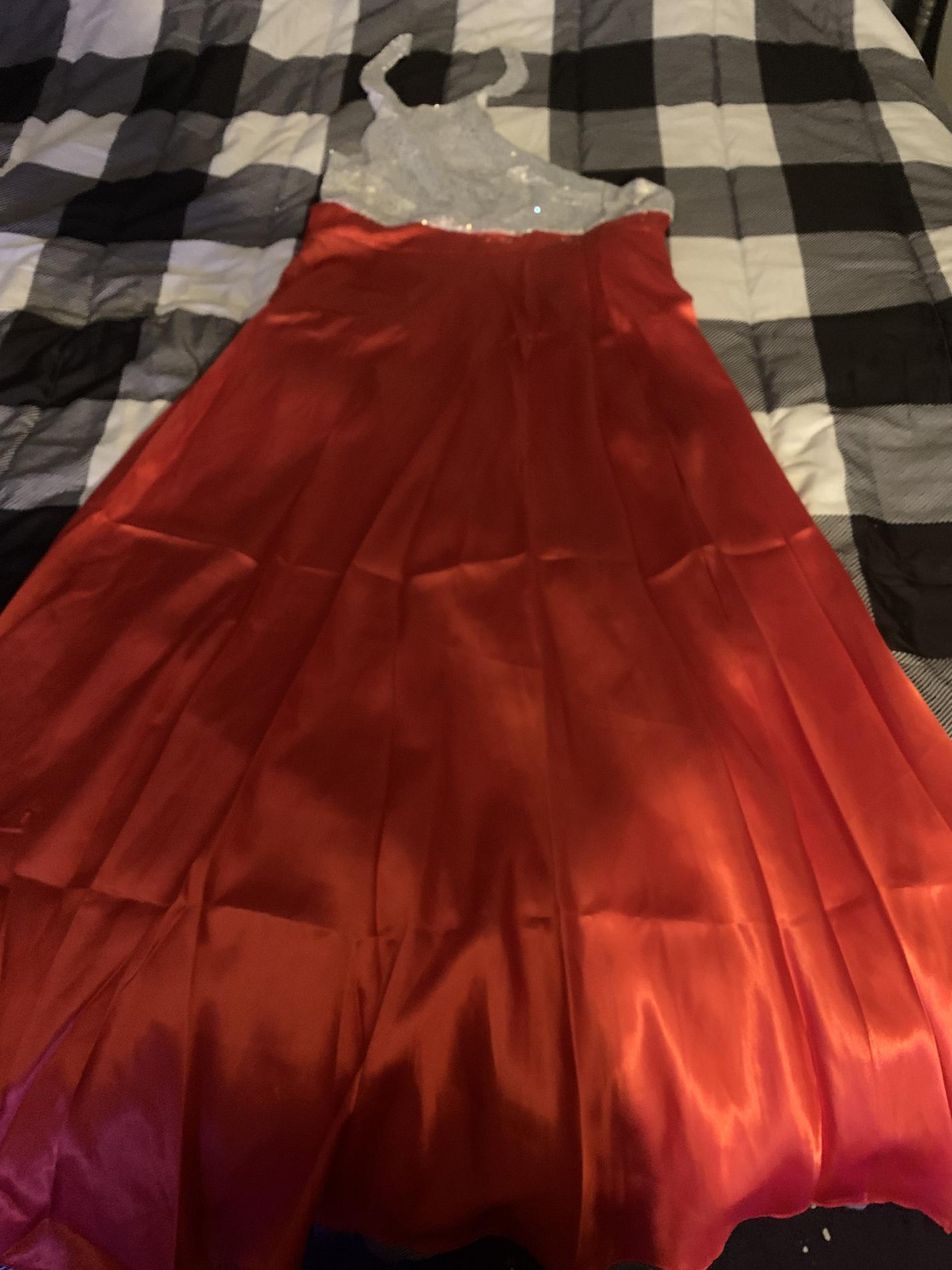 Size 12 Prom Red Floor Length Maxi on Queenly