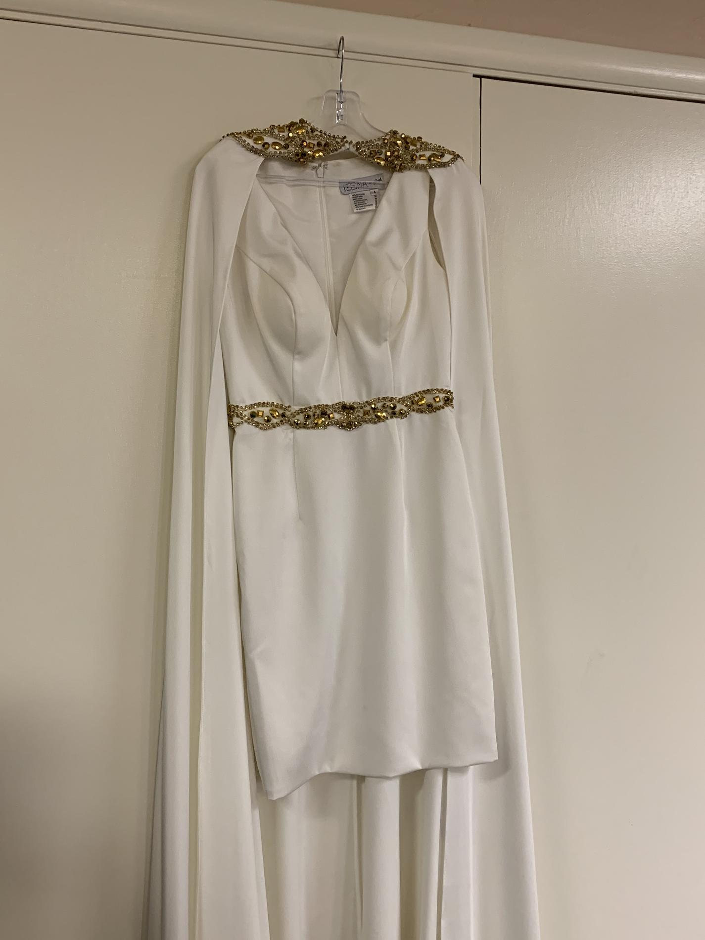 Size 2 White Dress With Train on Queenly