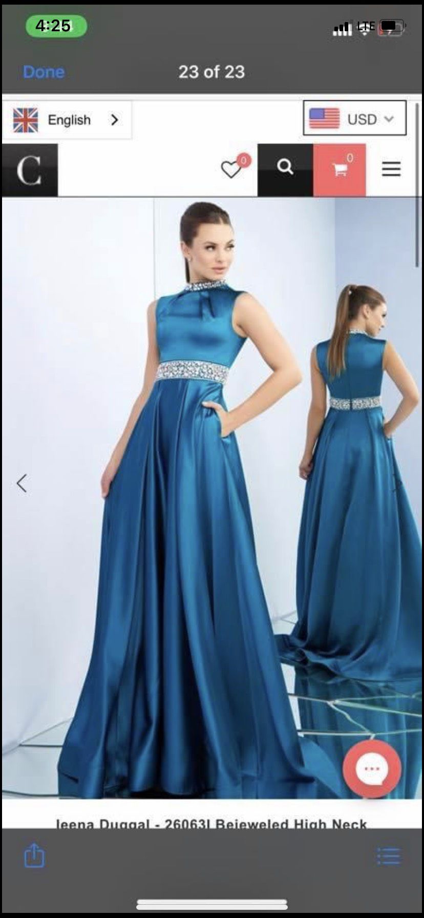 Mac Duggal Size 14 Prom Satin Blue Floor Length Maxi on Queenly