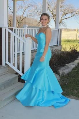Size 8 Prom Light Blue Mermaid Dress on Queenly