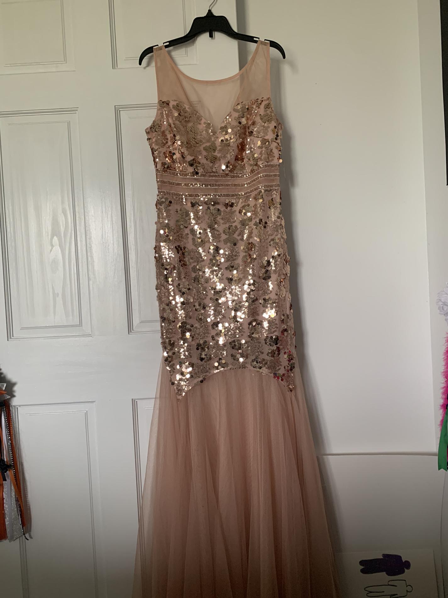 Ever Pretty Size 6 Prom Sequined Pink Mermaid Dress on Queenly