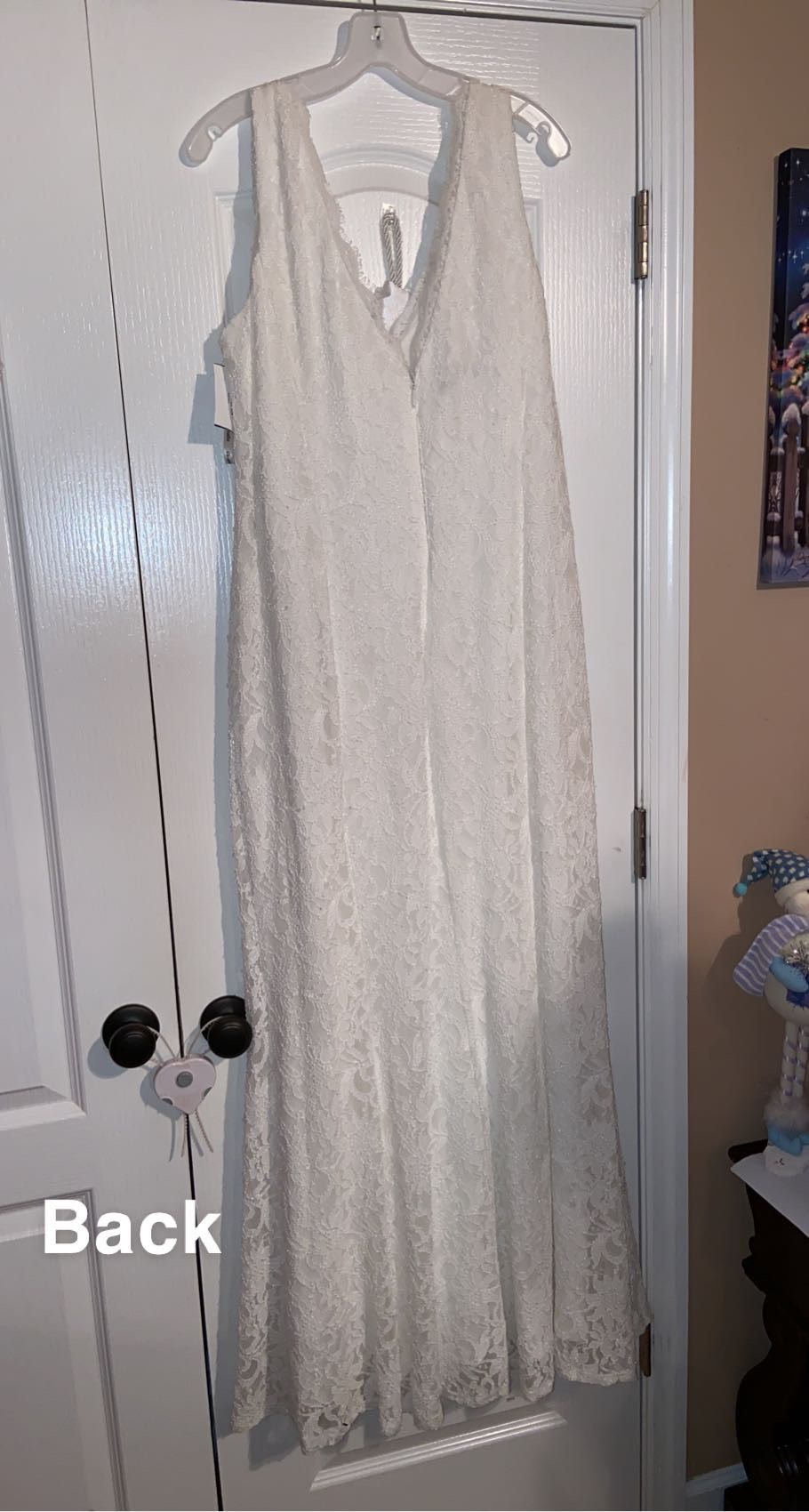 Plus Size 22 Wedding White Floor Length Maxi on Queenly