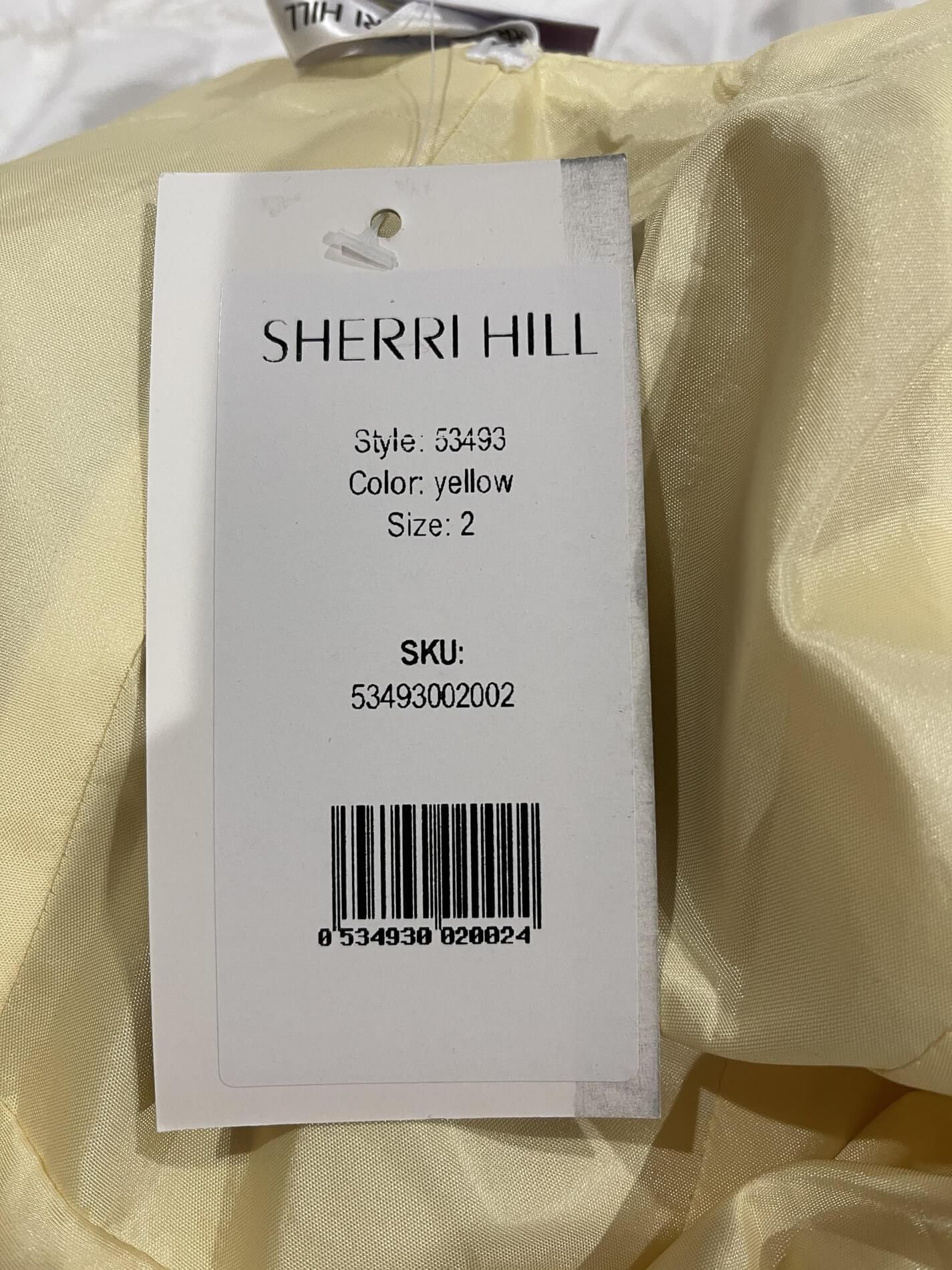 Sherri Hill Size 2 Prom Yellow Side Slit Dress on Queenly