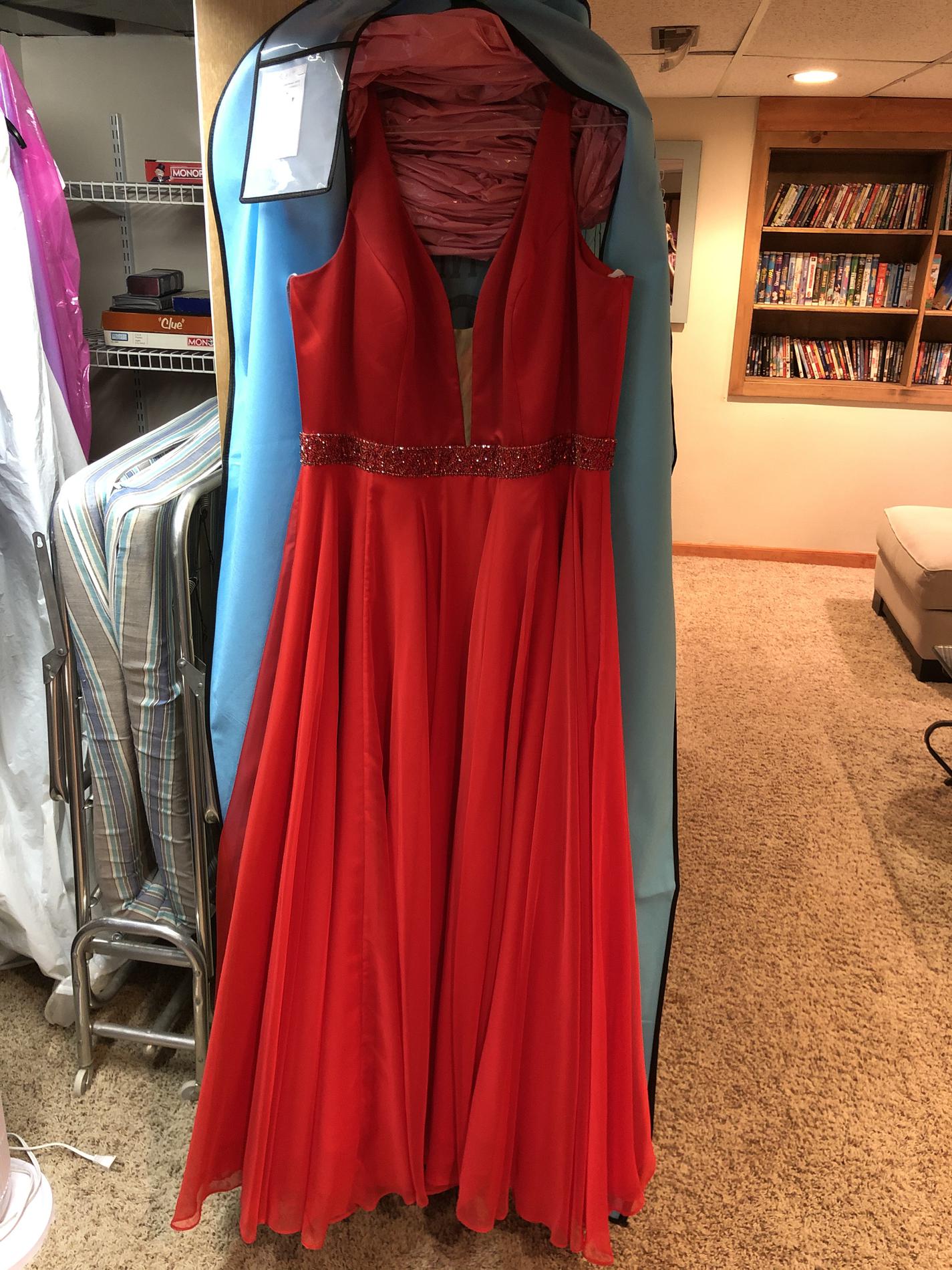Sherri Hill Red Size 20 Plus Size Tall Height Prom Straight Dress on Queenly