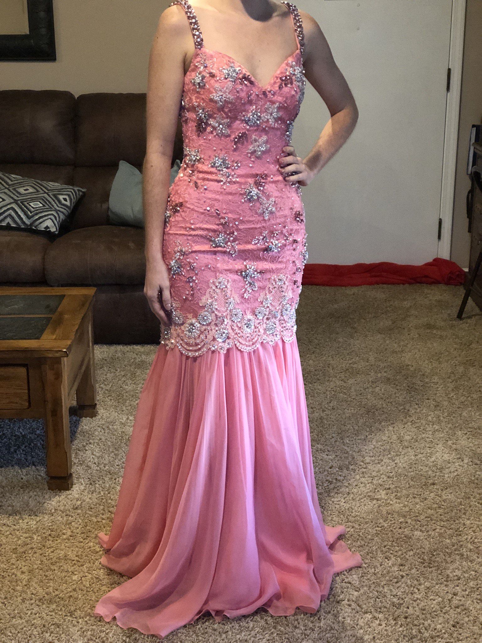 Size 4 Prom Light Pink Mermaid Dress on Queenly