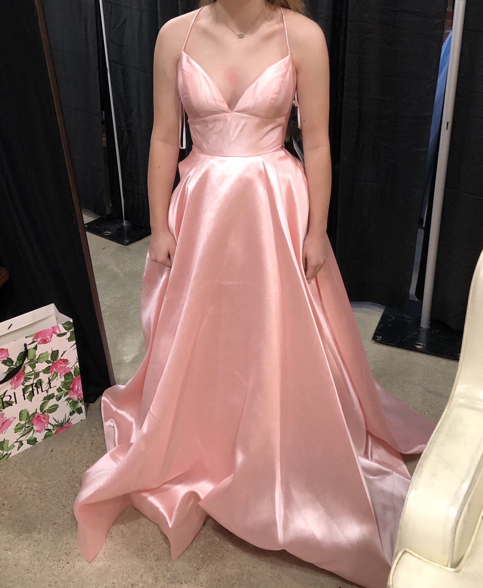 Sherri Hill Size 2 Prom Halter Light Pink A-line Dress on Queenly