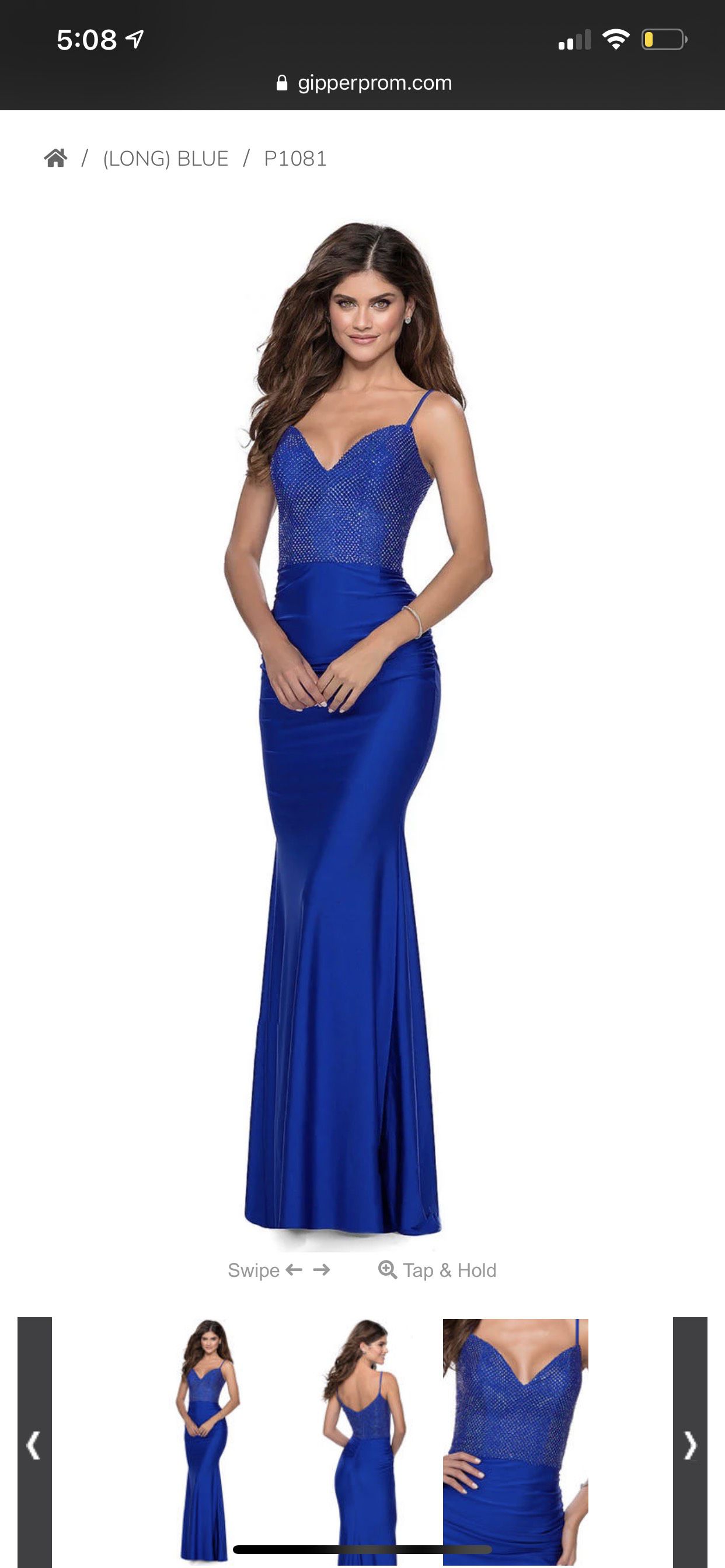 Size 2 Prom Royal Blue Ball Gown on Queenly