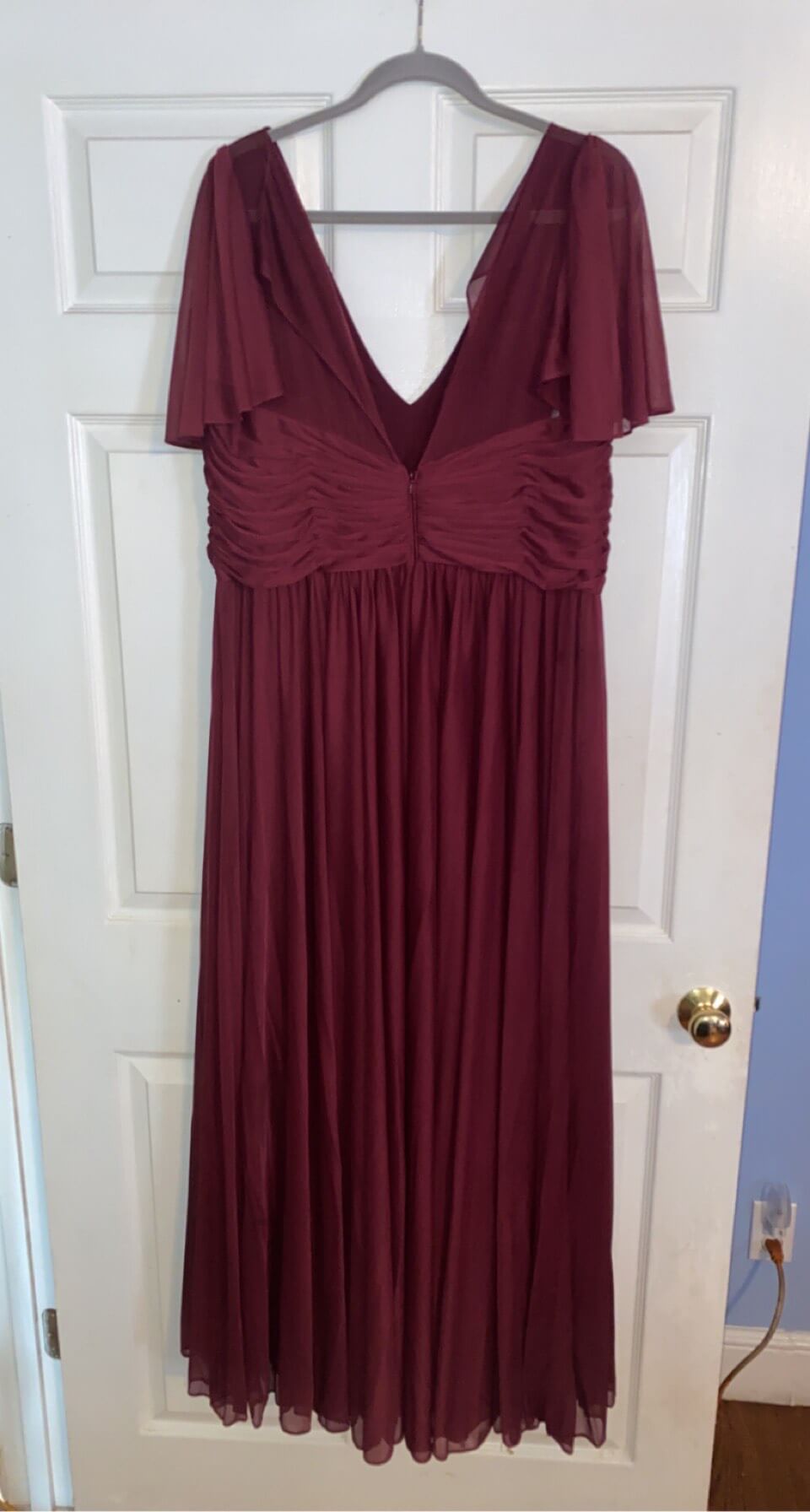 Plus Size 20 Bridesmaid Red Floor Length Maxi on Queenly